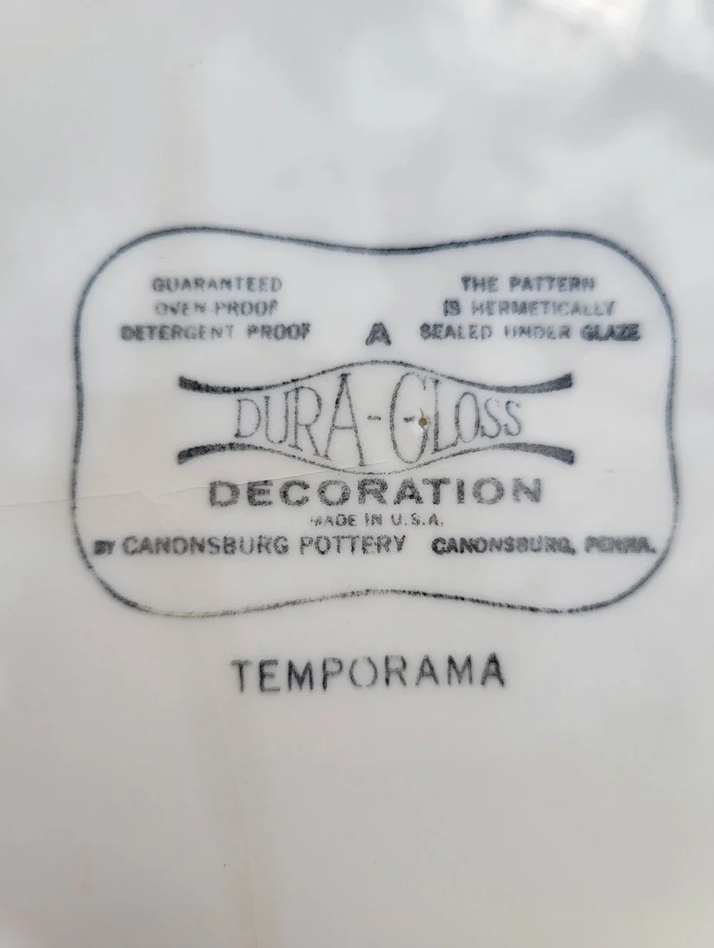 Vintage Dura-Gloss Atomic Platter Temporama Ceramic Serving Platter MCM Retro